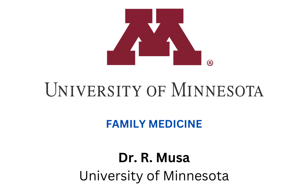 Dr. R. Musa University of Minnesota