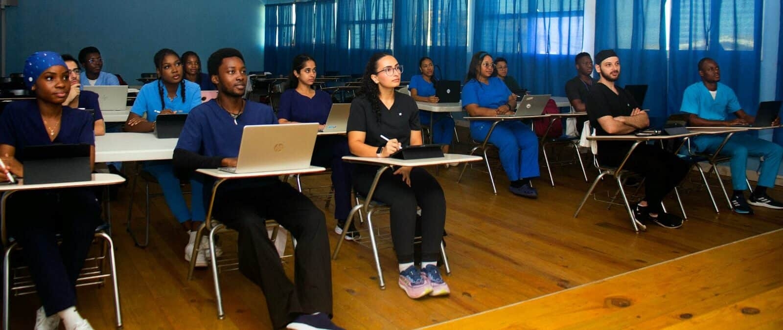 Students at All saints university classroom